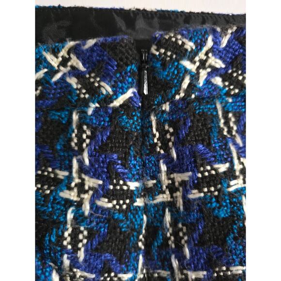 Ann Taylor Loft Women’s Plaid Tweed Lined Skirt with Side Zip Pockets Size 8 - Picture 6 of 11